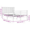 vidaXL R&aacute;m postele s čelem b&iacute;l&yacute; 120 x 200 cm masivn&iacute; dřevo