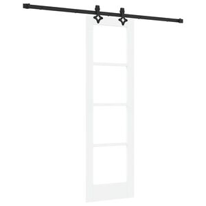 vidaXL Posuvn&eacute; dveře ORKDAL 61 x 198,5 cm Masivn&iacute; borov&eacute; dřevo a sklo