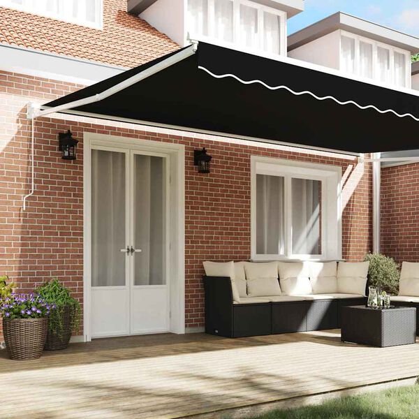 vidaXL Mark&yacute;za Čern&aacute; 500 x 300 x 165 cm Polyester a kov