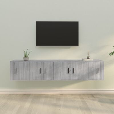 vidaXL 4dílný set TV skříněk šedý sonoma kompozitní dřevo