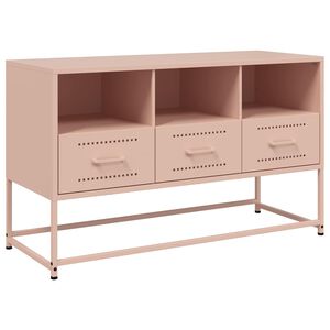 vidaXL TV skř&iacute;ňka růžov&aacute; 100,5 x 39 x 60,5 cm ocel