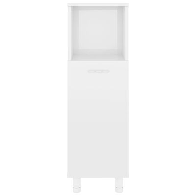 vidaXL Koupelnová skříňka bílá vysoký lesk 30 x 30 x 95 cm dřevotříska