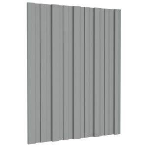 vidaXL Stře&scaron;n&iacute; panel 12 pcs &Scaron;ed&yacute; 60 x 45 cm Pozinkovan&aacute; ocel