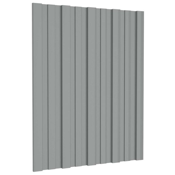 vidaXL Stře&scaron;n&iacute; panel 12 pcs &Scaron;ed&yacute; 60 x 45 cm Pozinkovan&aacute; ocel