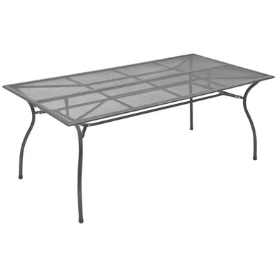 vidaXL Zahradní stůl antracitový 170 x 89,5 x 72,5 cm ocelové pletivo