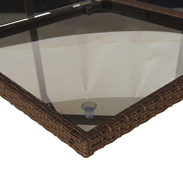 vidaXL 17d&iacute;ln&yacute; zahradn&iacute; j&iacute;deln&iacute; set s podu&scaron;kami hněd&yacute; polyratan