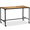 vidaXL J&iacute;deln&iacute; stůl masivn&iacute; mangovn&iacute;kov&eacute; dřevo a ocel 120 x 60 x 76 cm