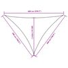 vidaXL Stínící plachta oxfordská látka trojúhelníková 5x5x6 m cihlová