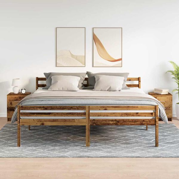 vidaXL Nočn&iacute; stolky 2 ks se 2 z&aacute;suvkami old wood 40 x 36 x 50 cm