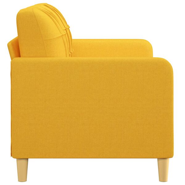 vidaXL 2m&iacute;stn&aacute; pohovka světle žlut&aacute; 140 cm textil