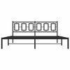 vidaXL Kovov&yacute; r&aacute;m postele s čelem čern&yacute; 183 x 213 cm