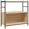 vidaXL Knihovna dub sonoma 80 x 30 x 78,5 cm kompozitn&iacute; dřevo a železo