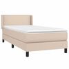 vidaXL Box spring postel s matrac&iacute; cappuccino 80 x 200 cm uměl&aacute; kůže