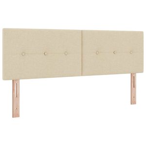 vidaXL LED hlavov&aacute; deska s LED p&aacute;sky s čelo Kr&eacute;mov&aacute; 160 cm textil