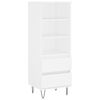 vidaXL Skř&iacute;ň highboard b&iacute;l&aacute; 40 x 36 x 110 cm kompozitn&iacute; dřevo