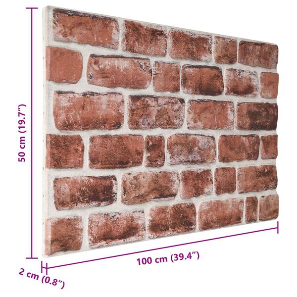vidaXL N&aacute;stěnn&eacute; panely 10 pcs Tmavě hněd&aacute; a b&iacute;l&aacute; 100 x 50 cm EPS pěna
