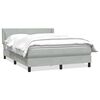 vidaXL Box spring postel s matrac&iacute; světle &scaron;ed&aacute; 160x220 cm samet