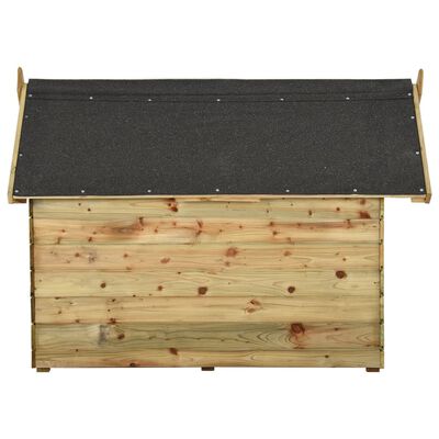 vidaXL Zahradní psí bouda s otevírací střechou impregnovaná borovice
