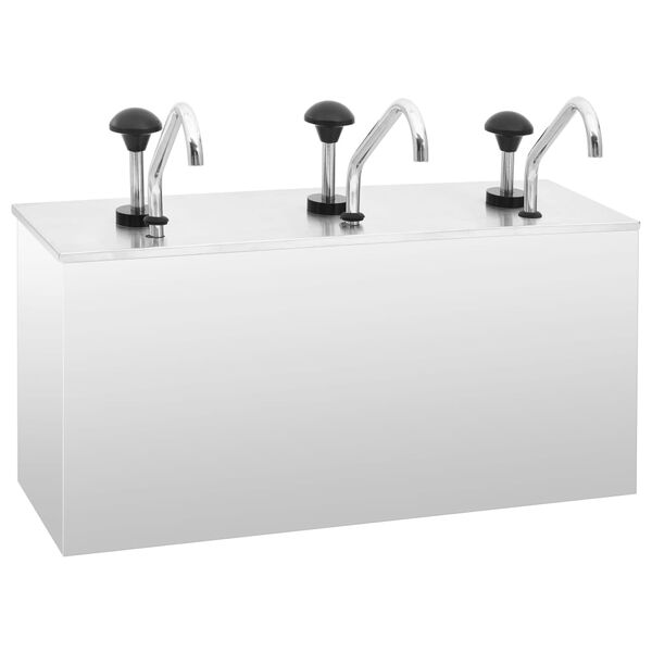 vidaXL Dávkovač omáček nerezová ocel 3 x 3,5 l