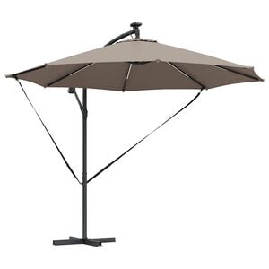 vidaXL Slunečn&iacute;k 294 x 294 x 248 cm Polyester a hlin&iacute;k Taupe