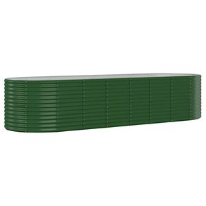 vidaXL Vyv&yacute;&scaron;en&yacute; z&aacute;hon pozinkovan&aacute; ocel 322x100x68 cm zelen&yacute;