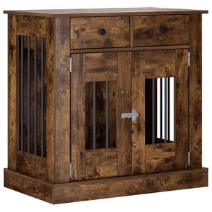 vidaXL N&aacute;bytek pro ps&iacute; kotec Kouřov&yacute; dub 80 x 47,5 x 80 cm