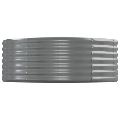 vidaXL Vyvýšený záhon práškově lakovaná ocel 544x100x36 cm šedý