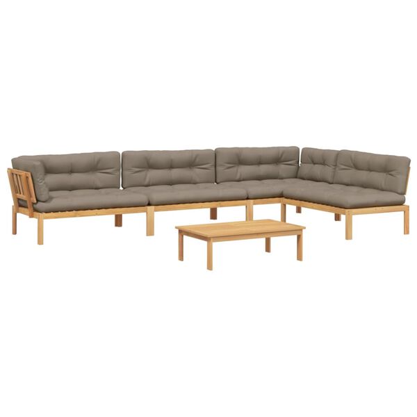 vidaXL 5d&iacute;ln&aacute; zahradn&iacute; paletov&aacute; sedac&iacute; souprava podu&scaron;ky masivn&iacute; ak&aacute;cie