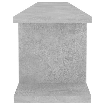 vidaXL Nástěnné police 2 ks betonově šedé 105 x 18 x 20 cm dřevotříska