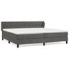 vidaXL Box spring postel s matrac&iacute; tmavě &scaron;ed&aacute; 200x200 cm samet