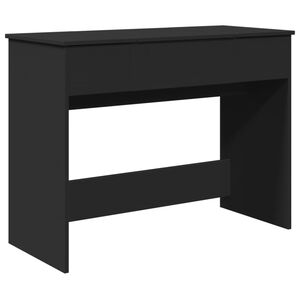 vidaXL Toaletn&iacute; stolek se zrcadlem čern&yacute; 100 x 45 x 76 cm