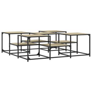 vidaXL Konferenčn&iacute; stolek dub sonoma 121x121x40 cm kompozitn&iacute; dřevo