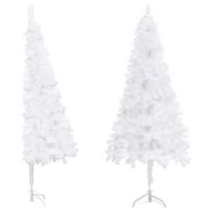 vidaXL Uměl&eacute; v&aacute;nočn&iacute; stromky PVC, Steel White