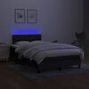 vidaXL Box spring postel s matrac&iacute; a LED čern&aacute; 120 x 200 cm textil