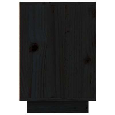 vidaXL Noční stolek černý 50 x 34 x 50 cm masivní borové dřevo