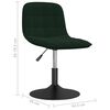 vidaXL Otočn&eacute; j&iacute;deln&iacute; židle 4 ks tmavě zelen&eacute; samet