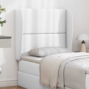 vidaXL U&scaron;i čela postele B&iacute;l&aacute; 80 x 23 x 6 cm PVC