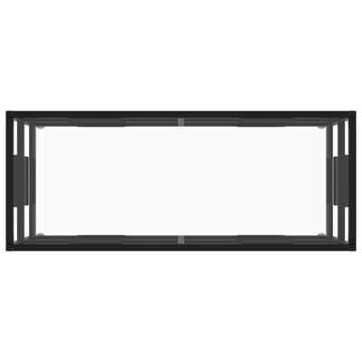 vidaXL TV stolek černý s tvrzeným sklem 100 x 40 x 40 cm