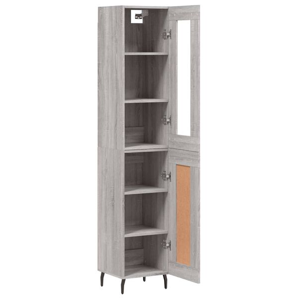 vidaXL Skř&iacute;ň highboard &scaron;ed&aacute; sonoma 34,5 x 34 x 180 cm kompozitn&iacute; dřevo