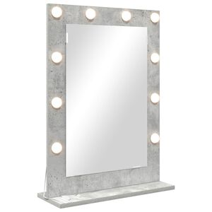vidaXL Toaletn&iacute; zrcadlo Obd&eacute;ln&iacute;kov&yacute; Betonově &scaron;ed&aacute; 70 x 50 x 18 cm