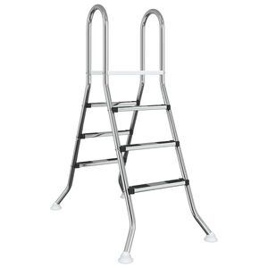 vidaXL Žebř&iacute;k do nadzemn&iacute;ho baz&eacute;nu 100 cm 3-Step Nerezov&aacute; ocel 304