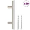 vidaXL Nábytkové úchytky 10 ks stříbrné 64 mm nerezová ocel