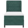vidaXL Postel s boxspringem s čelo Tmavě zelen&aacute; 200 x 90 cm Polyester
