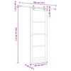 vidaXL Posuvn&eacute; dveře ORKDAL Přirozen&aacute; a čern&aacute; 83 x 232 cm