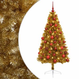 vidaXL Uměl&yacute; v&aacute;nočn&iacute; stromek s v&aacute;nočn&iacute;mi koulemi 120 cm 150 LED