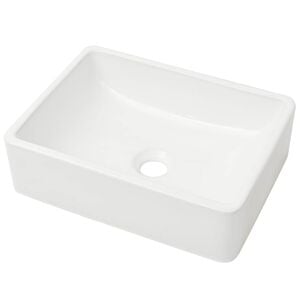 vidaXL Umyvadlo keramick&eacute; b&iacute;l&eacute; 41x30x12 cm