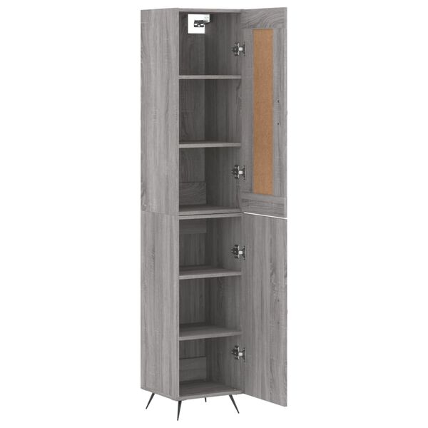 vidaXL Skř&iacute;ň highboard &scaron;ed&aacute; sonoma 34,5 x 34 x 180 cm kompozitn&iacute; dřevo