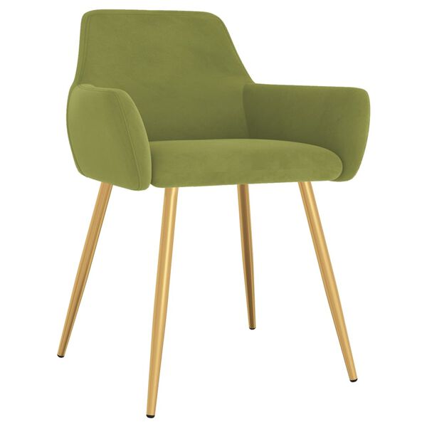 vidaXL J&iacute;deln&iacute; židle 6 ks světle zelen&eacute; samet