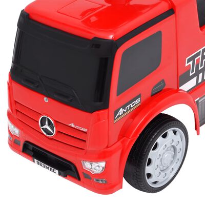 vidaXL Odrážedlo Mercedes-Benz náklaďák červené