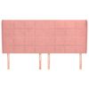 vidaXL Čelo postele typu u&scaron;&aacute;k růžov&aacute; 163x23x118/128 cm samet